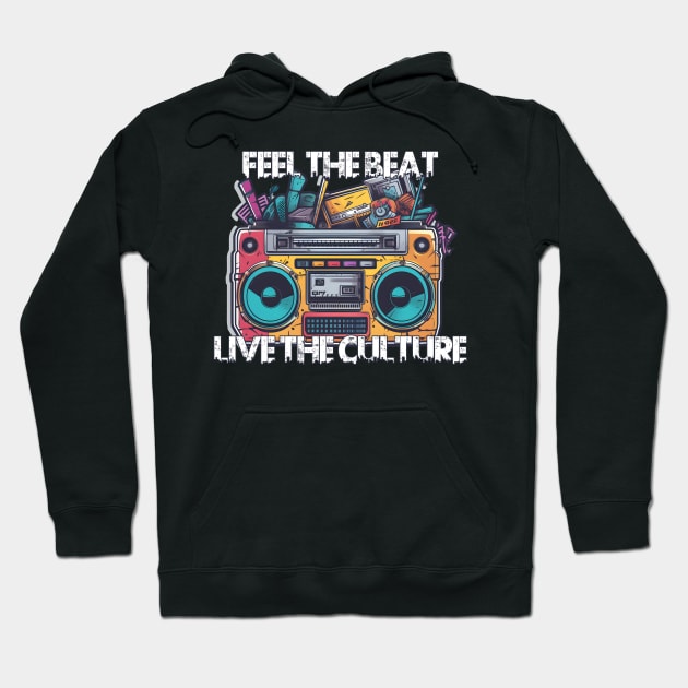 Hip Hop Boombox Hoodie by Gracie Max